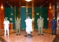“We’re in a state of emergency. Be patriotic, serve the country well, as your loyalty is to the country” – Buhari to New Service Chiefs