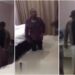 Moment man catches his wife in bed with another man in hotel [VIDEO]