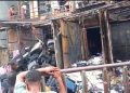 Breaking: Fire outbreak at Balogun market, Lagos Island