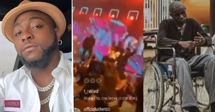 Davido Screams As Man On Wheelchair Stands Up During His Concert [VIDEO]