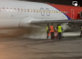 Dana Airline Catches Fire During Take Off [PHOTOS]