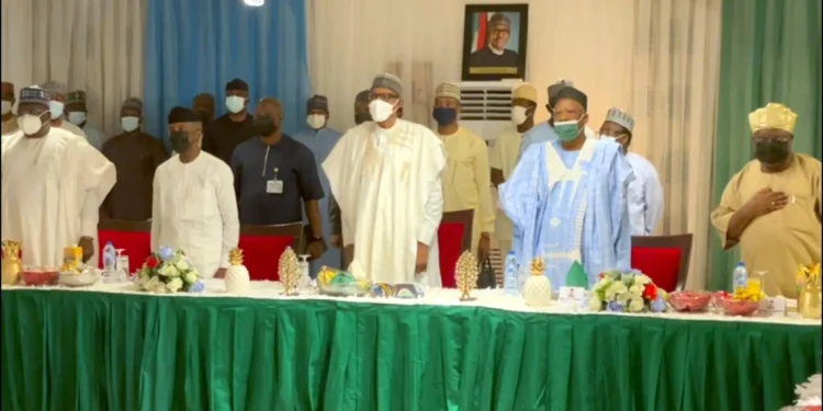 JUST IN: Buhari in closed-door meeting with Tinubu, Osinbajo, other APC presidential aspirants