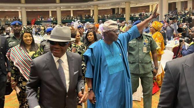 Wike, Fayose Joins Sanwo-Olu In Lagos For 2022 National Women Conference [PHOTOS + VIDEO]