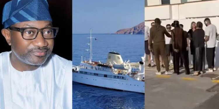 Billionaire Femi Otedola Spends €3M To Rent Aristotle Super Luxury Yacht Ahead Of 60th Birthday [VIDEO]