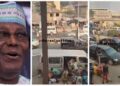Watch Moment Atiku’s Convoy Was Stoned In Ogun State [VIDEO]