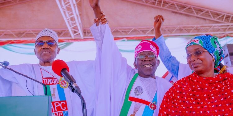 Moment President Buhari Endorsed Tinubu At APC Presidential Campaign In Adamawa [PHOTOS+VIDEO]
