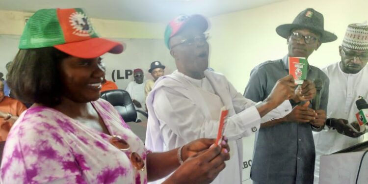 BREAKING: Abure Receives Ex-PDP Chieftain, Imansuangbon Into Labour Party