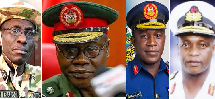 Retirement: Ex-Service Chiefs To Get Four Bulletproof SUVs, 20 Domestic Aides, 36 Soldiers (See Full List)