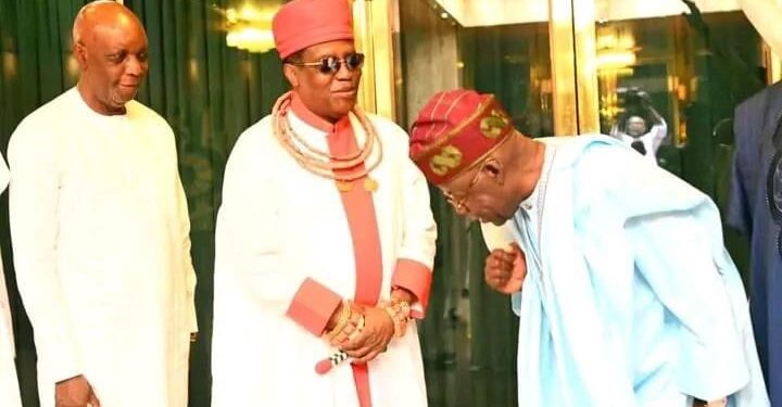 Reno Omokri Drags A Certain Monarch From The South As He Commends Tinubu For Properly Greeting Oba Of Benin