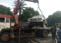 Ovia River Accident: Plunged Vehicle Recovered As Divers Continue Search For Occupants