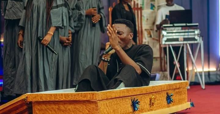Gospel Singer Causes Stir, Arrives Stage In A Coffin [PHOTOS]
