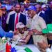 See Moment Edo Deputy Governor, Shaibu Kneels Before Oshiomhole As He Dumps PDP For APC [PHOTOS]