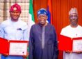 PHOTOS: President Tinubu Receives Edo Governor-Elect, Okpbebholo, Task Him On Development