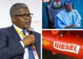 Petrol Marketers Complained To Tinubu That Our Diesel Price Is Too Cheap – Dangote