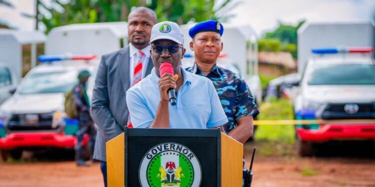 Okpebholo Boosts Security, Donates 10 Patrol Vehicles to Police in Edo Central [PHOTOS]