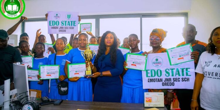 EDO GIRLS SPIKE TO GLORY: State’s Young Volleyball Stars Dominate Nationals, Earn Tickets to Represent Nigeria in China [PHOTOS]