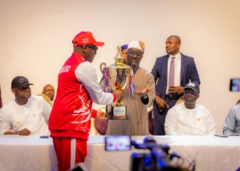 NDDC Games: Okpebholo Receives Champions Trophy, Promises Bigger Investment in Sports